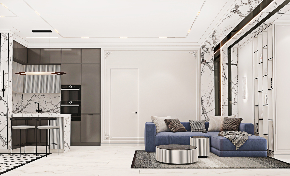 Погружение в цвет с Premier Decor: загородный дом с мини-библиотекой для семейной пары