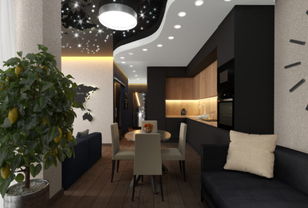 Елена Яготинец интерьер однокомнатной квартиры в Санкт-Петербурге redesign-home.ru